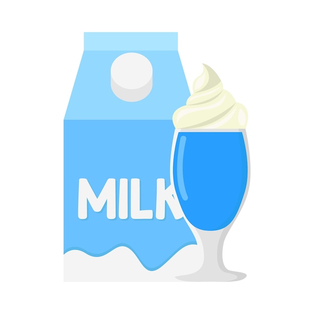 Vector illustration of milkshake