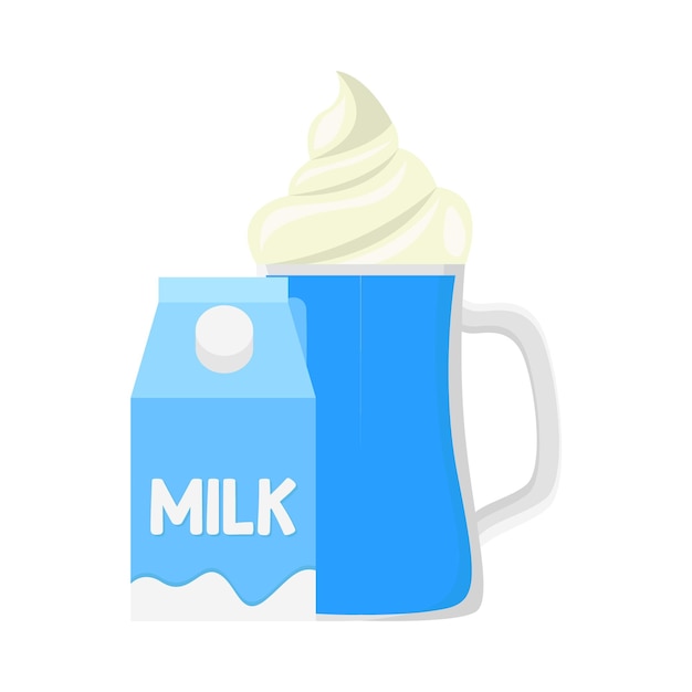 Vector illustration of milkshake