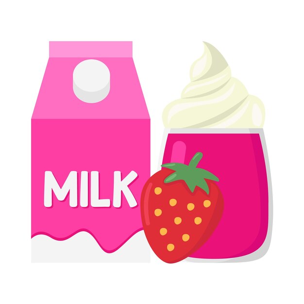 Vector illustration of milkshake