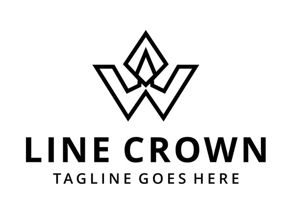 Illustration modern Crown luxury geometric logo design