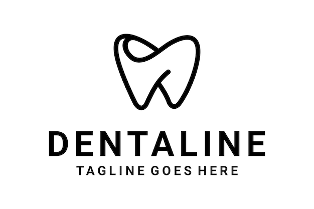 Illustrazione moderna salute dentale logo design template vettoriale logotype