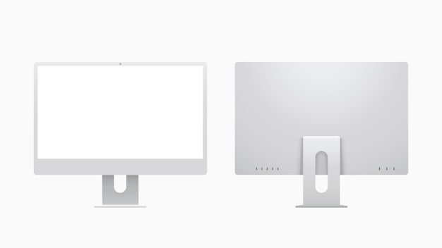 Vector illustration of modern desktop computers