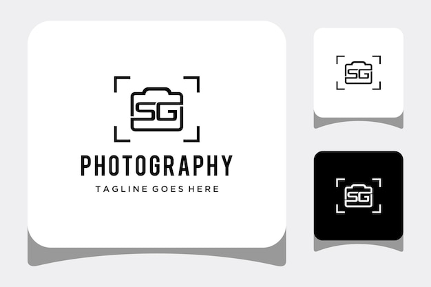 Illustrazione moderna sg fotografia logo design geometrico