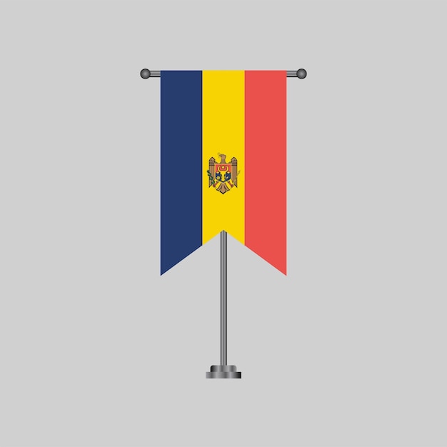 Illustration of Moldova flag Template