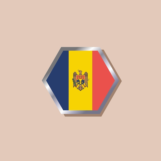 Illustrazione del modello di bandiera della moldavia
