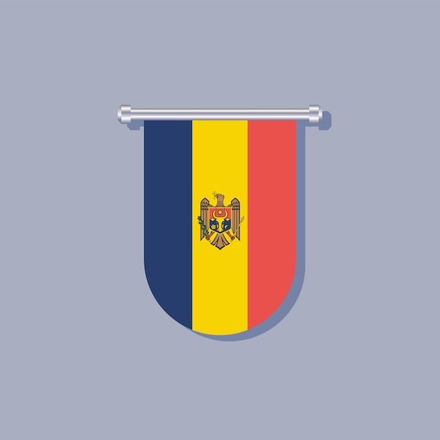 Illustration of moldova flag template