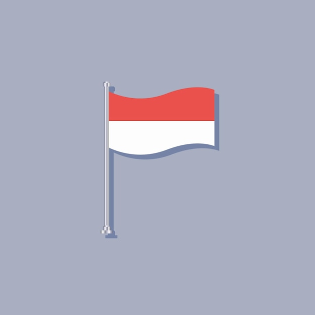 Illustration of Monaco flag Template