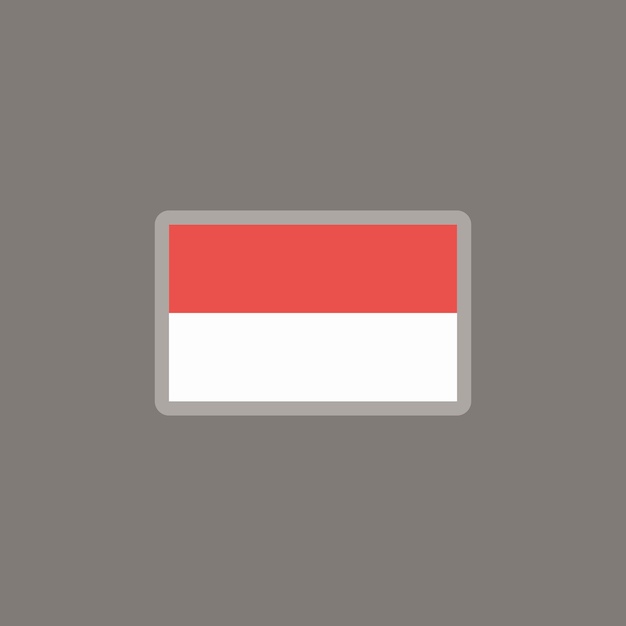 Illustration of Monaco flag Template