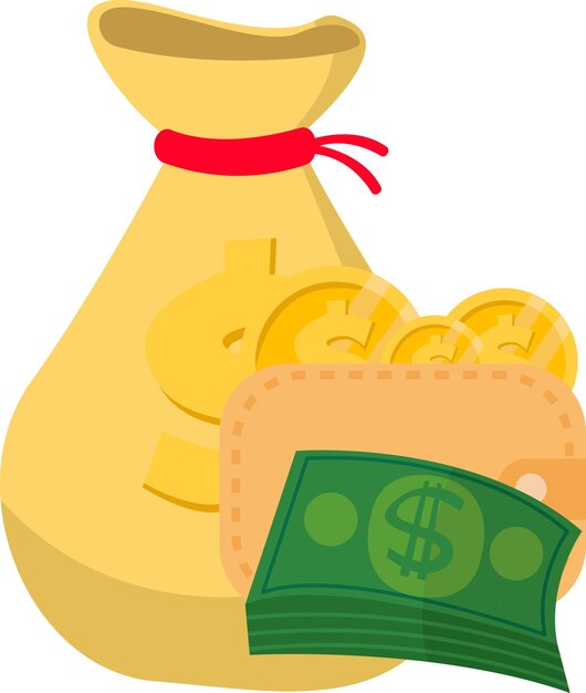 Illustration of money bag