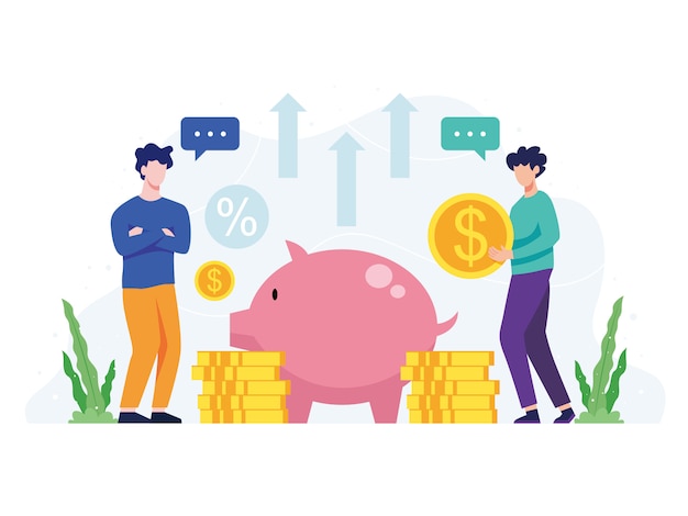 illustration money saving concept