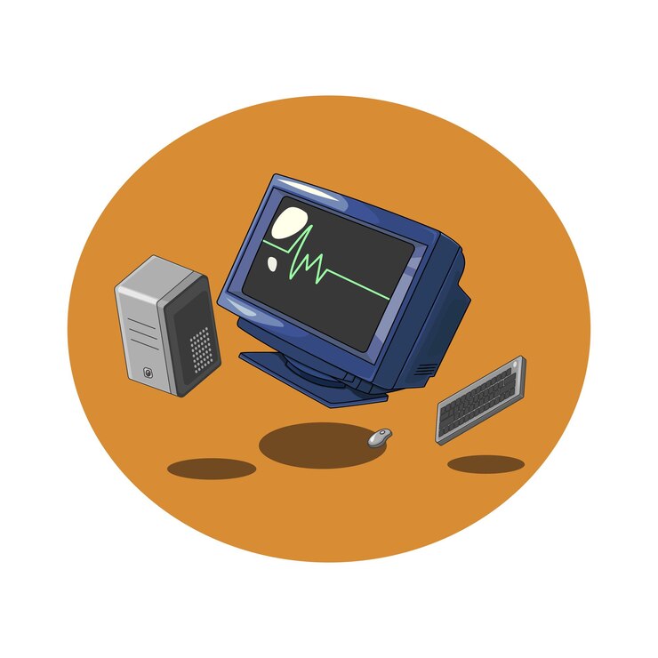 Vector illustration of monitor