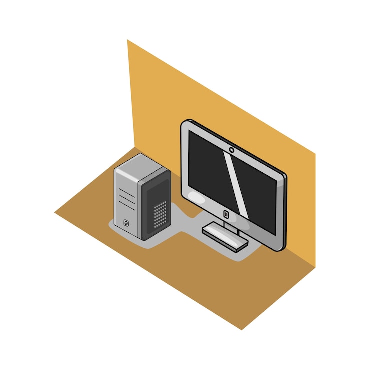 Vector illustration of monitor