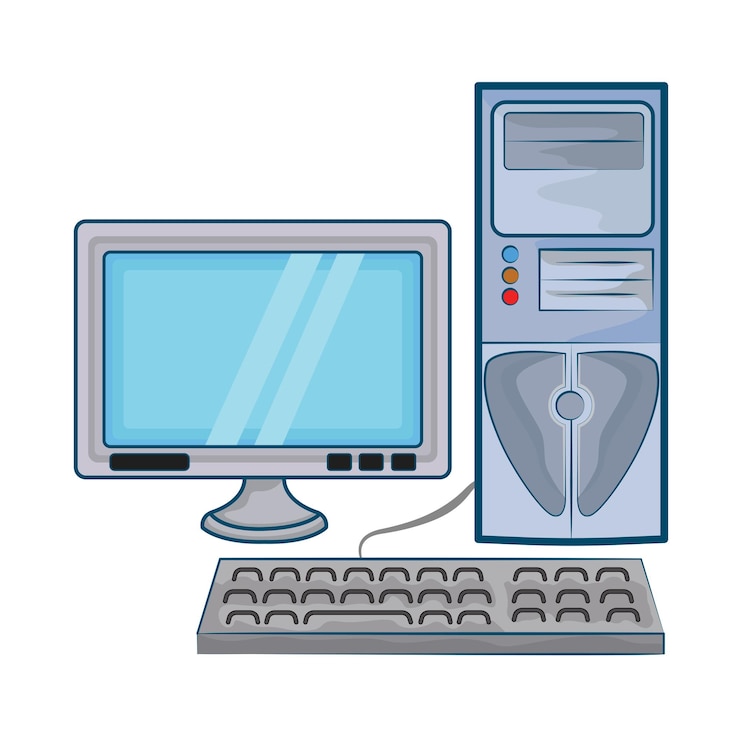 Vector illustration of monitor