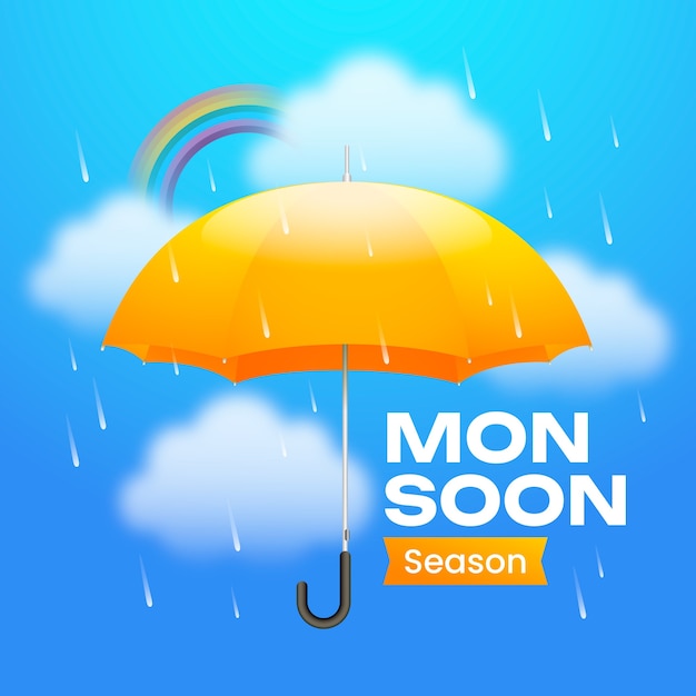 Vector illustration for monsoon season celebration