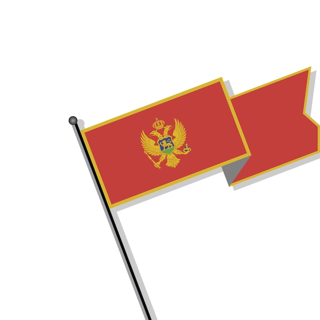 Vector illustration of montenegro flag template