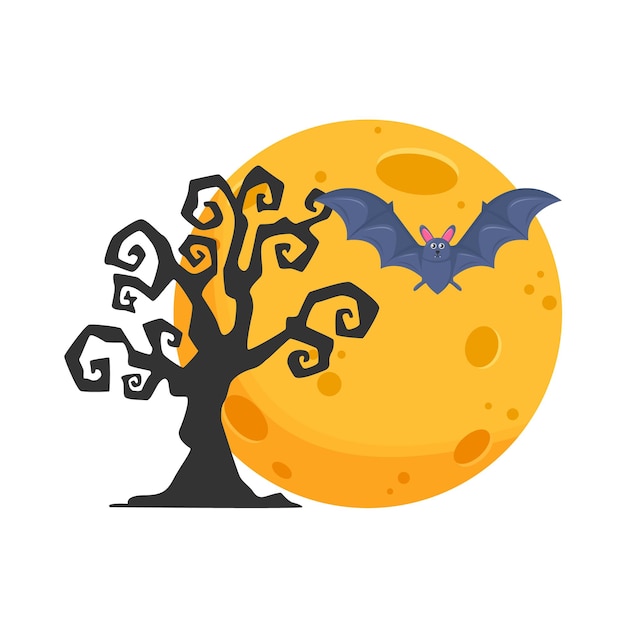 Illustration of moon bat