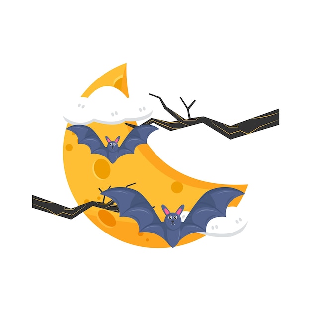 Illustration of moon bat