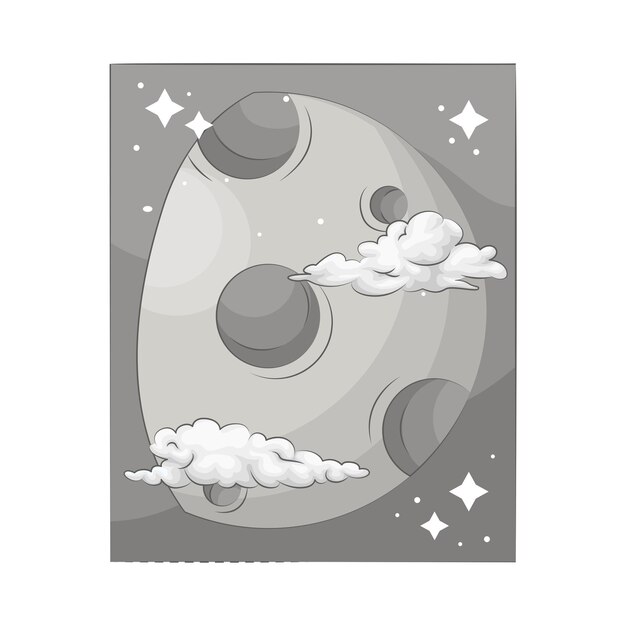 Vector illustration of moon