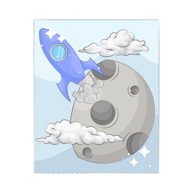 Vector illustration of moon