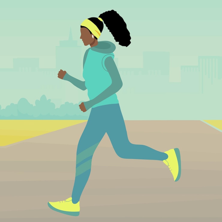 Vector illustration morning run