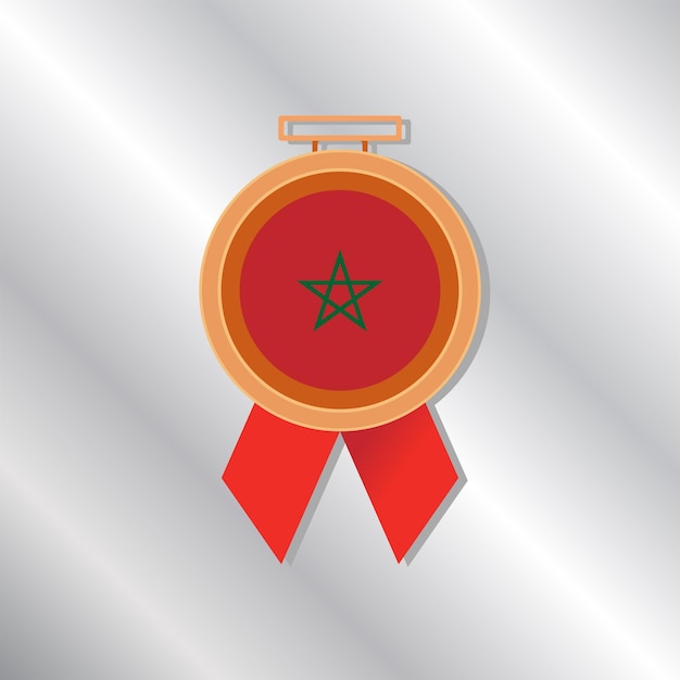 Vector illustration of morocco flag template