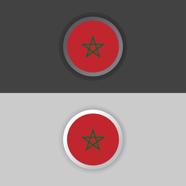 Vector illustration of morocco flag template