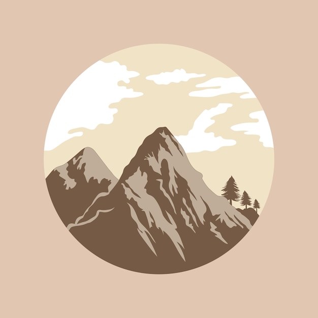 illustration of a mountain landscape