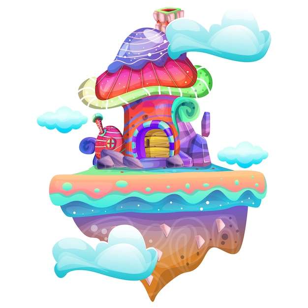 Illustration of a mushroom house