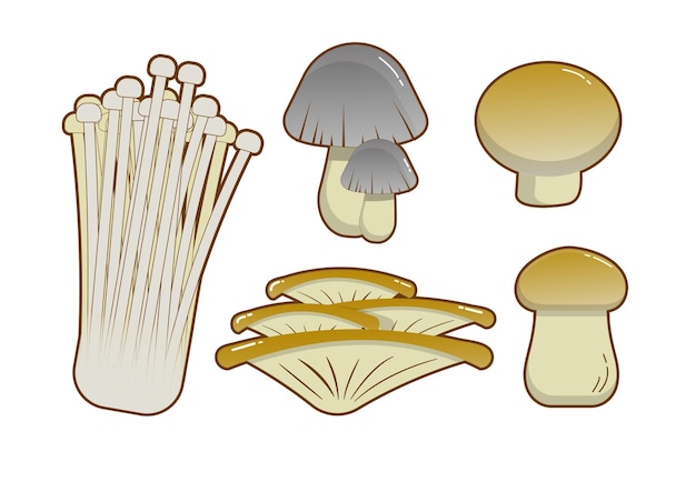 Vector illustration of mushrooms