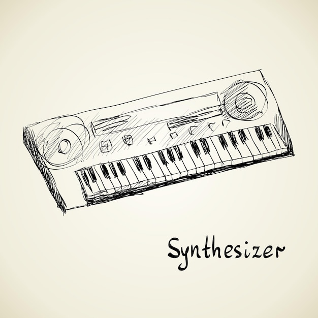 Vector illustration of musical keyboard