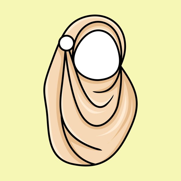 Illustration of a Muslim woman's headscarf or hijab