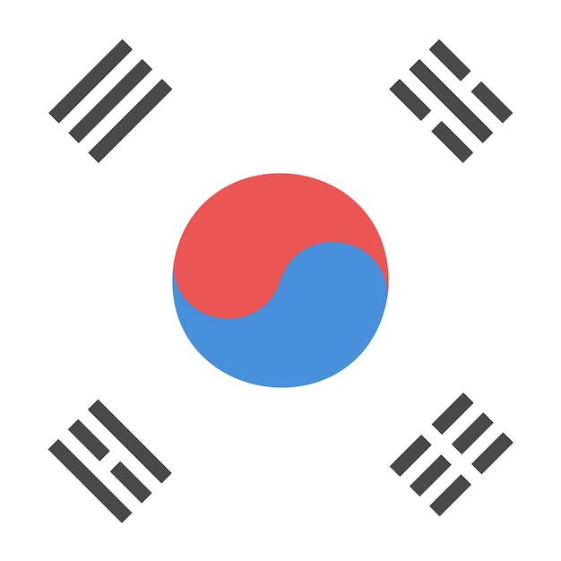 An illustration of the national flag of koreaTaegeukgi