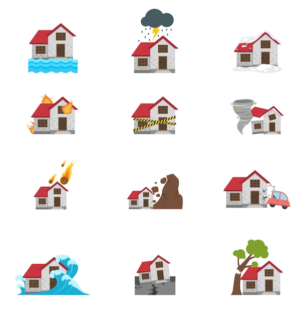 Vector illustration of natural disaster icon