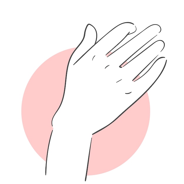 Illustration of natural hand gesture.