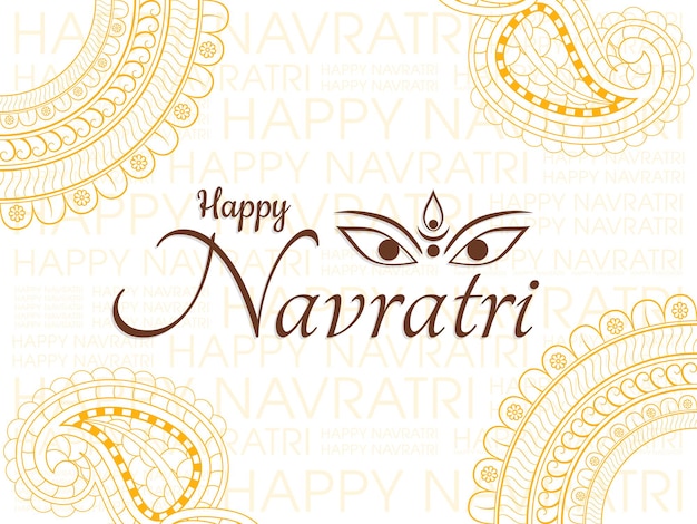 아름다운 서예가 있는 Navratri의 그림