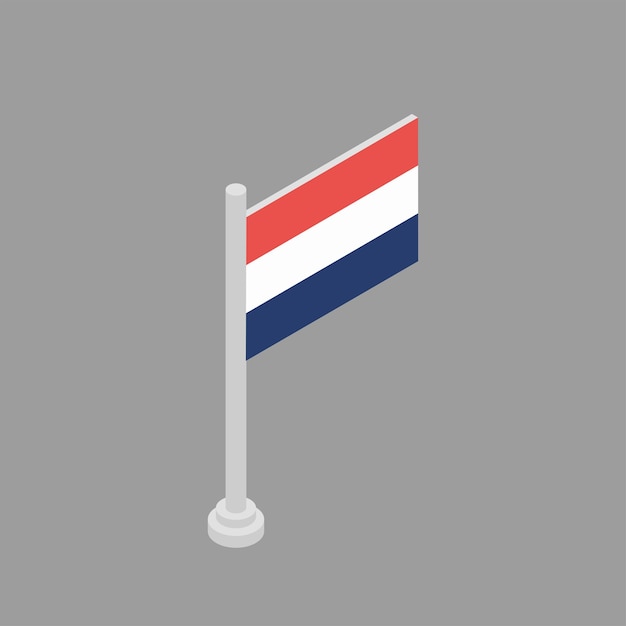 Illustration of Netherlands flag Template