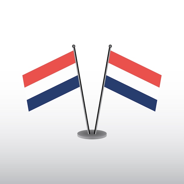 Illustration of Netherlands flag Template