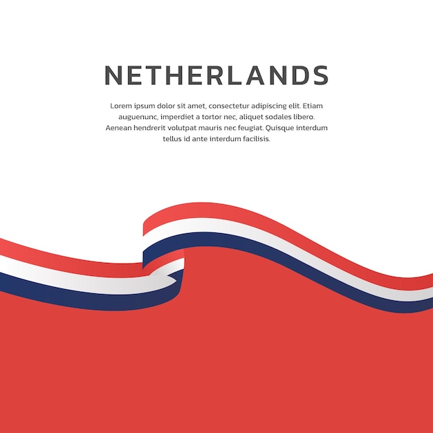 Illustration of Netherlands flag Template