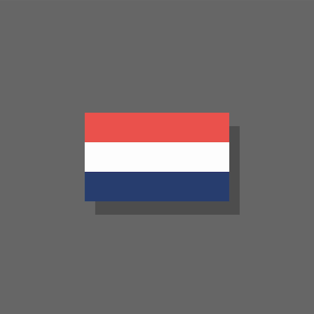 Vector illustration of netherlands flag template