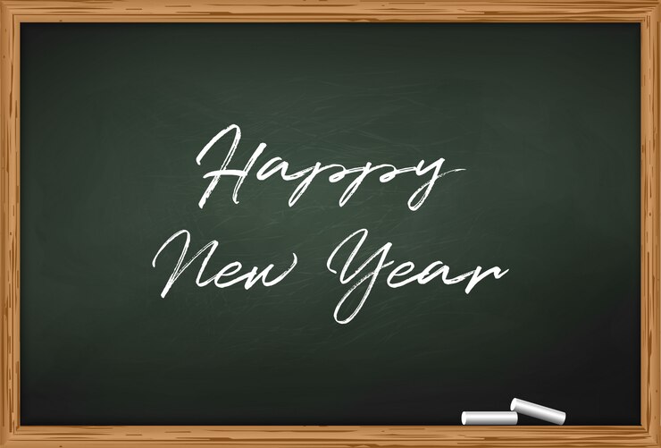 Vector illustration of new year celebration card template