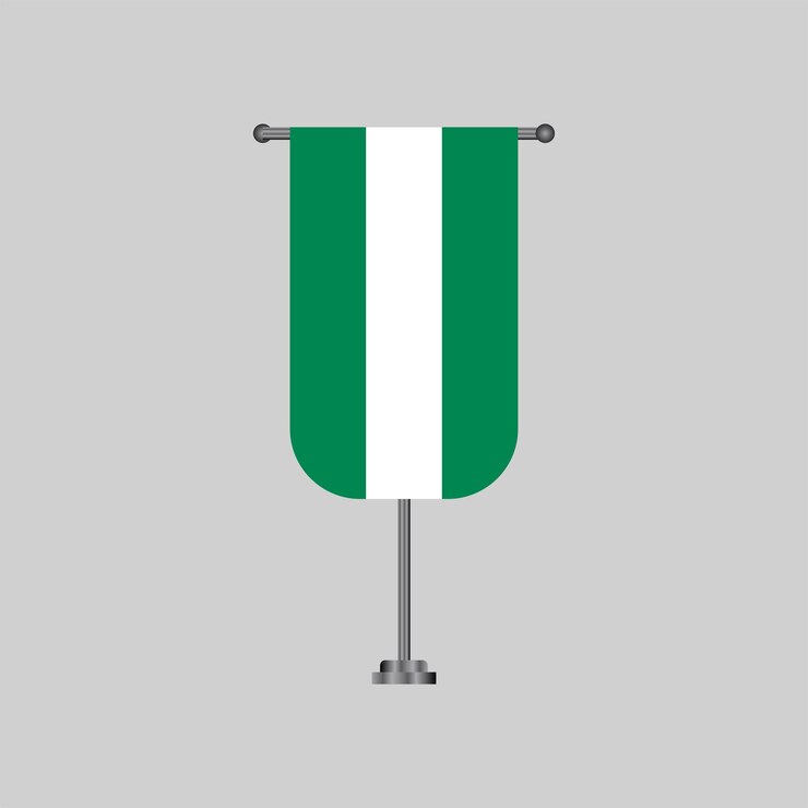Vector illustration of nigeria flag template