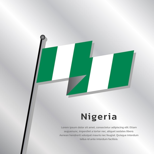 Illustration of Nigeria flag Template