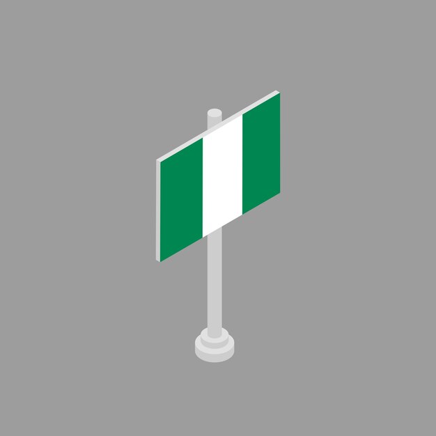 Illustration of Nigeria flag Template