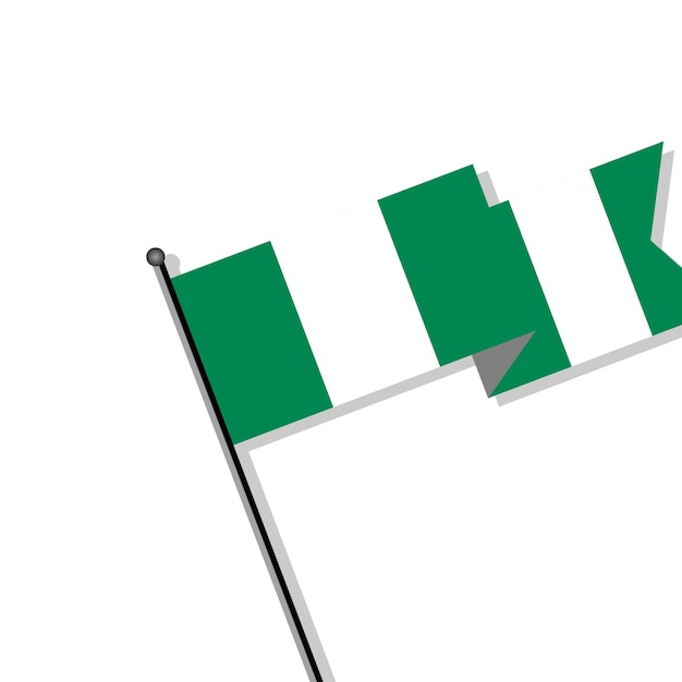 ナイジェリアの国旗のイラスト テンプレート