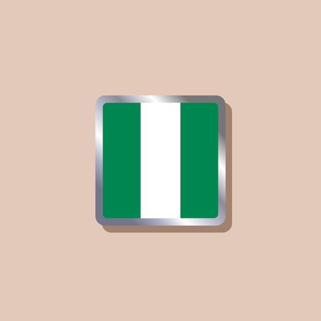 Vector illustration of nigeria flag template