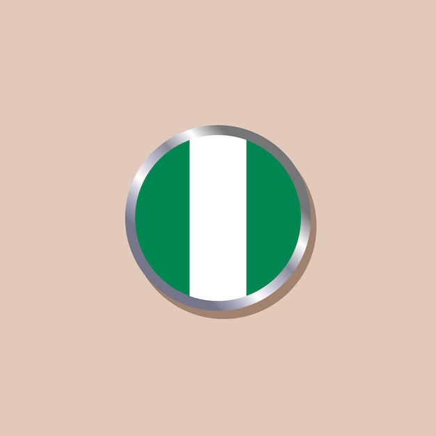 Illustrazione del modello di bandiera della nigeria