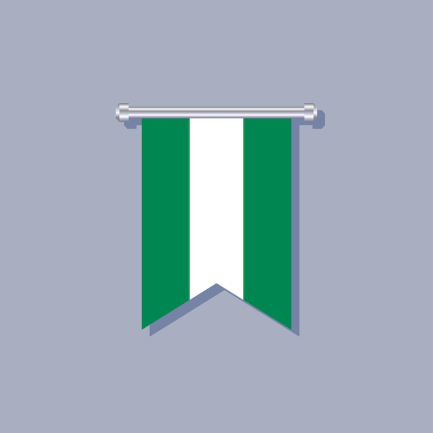 Illustration of nigeria flag template