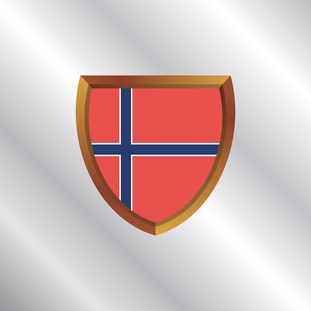 Vector illustration of norway flag template