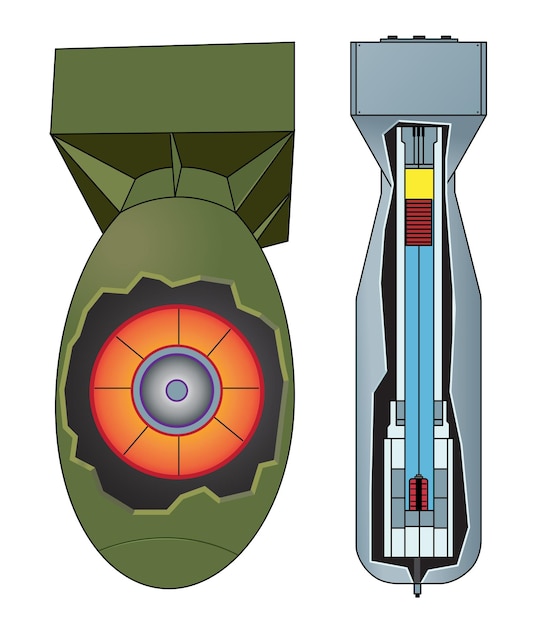 Illustration of nuclear weapon anatomy