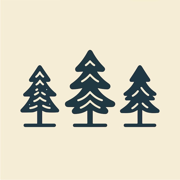 벡터 평평 한 디자인 스타일 의 나무 컬렉션 의 일러스트레이션